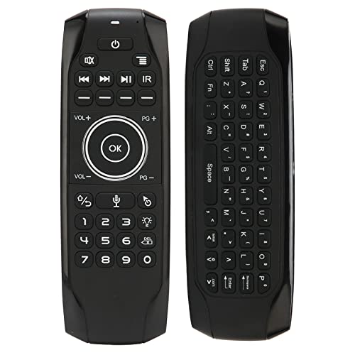 Air Mouse Fernbedienung mit Tastatur, Hintergrundbeleuchtung 2,4 G Air Mouse Funktastatur, Sprachfernbedienung für Android Projektor, TV Box, Computer Usw.(G7V PRO) von Annadue