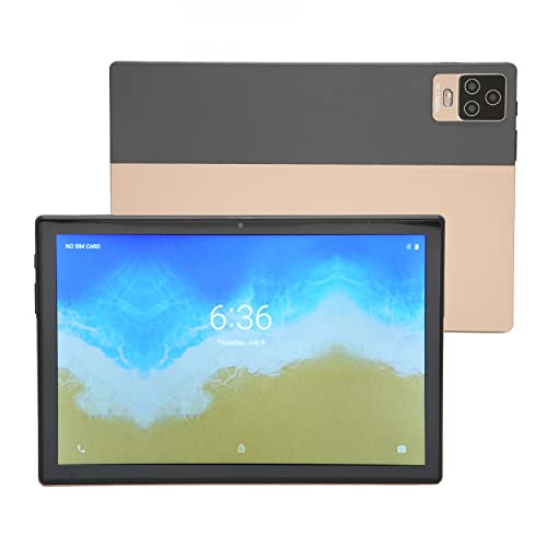 Android Tablet, 10,1 Zoll 1280 X 800 FHD Android 11 Tablet mit Octa Core Prozessor, 4 G RAM 128 G ROM 2,4 G 5 G WiFi Tablet, 7000 MAh Akku Dual SIM Dual Standby, für Erwachsene Kinder(Gold-EU) von Annadue
