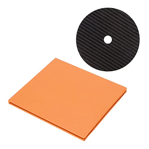 Annadue 0,2 Mm Disc-Stabilisator Kohlefaser-CD-DVD-Stabilisator Tuning-Matte Kohlefaser-Disc-Stabilisator Geeignet für Alle Top-Loading- und Tray-Loading-CD-Player(Schwarz) von Annadue