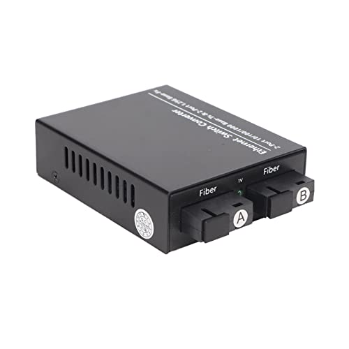 Annadue 1,25 Gbit/s Ethernet-Medienkonverter, Singlemode-SC-Glasfaserkabel zu Ethernet, Einzelner SC-RJ45-Anschluss für 10/100/1000 Mbit/s Glasfaser-Ethernet-Transceiver (EU-Stecker) von Annadue