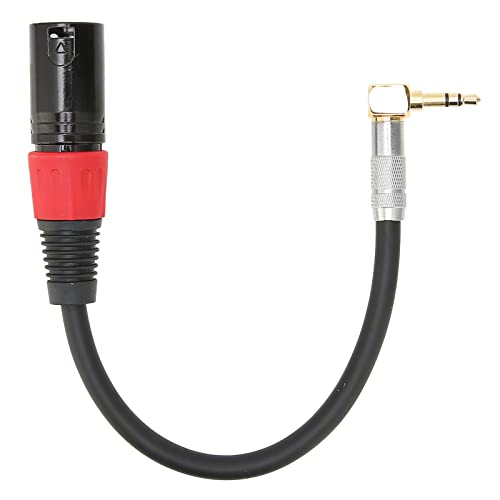 Annadue 1/8 Zoll TRS auf XLR Stecker Kabel,90 Grad 3,5 Mm TRS Stecker auf Stecker XLR 3 Zoll Audiokabel,L-förmiges Aux Audiokabel,Stereo Mikrofonkabel für Computer/MP3/DVD/CD Player/TV(0.5M) von Annadue