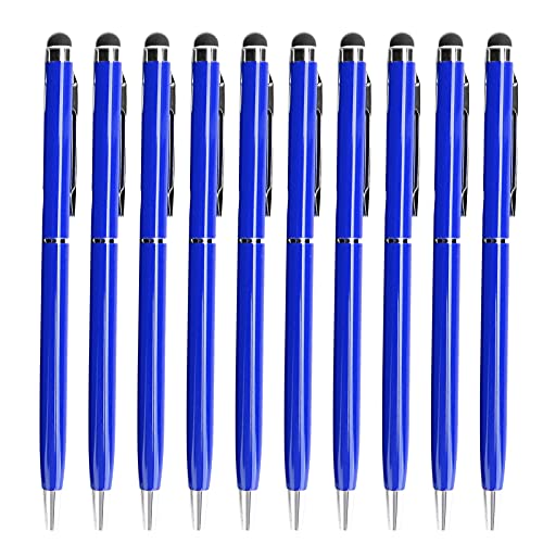 Annadue 10 Stück Universal-Stift, 2‑in‑1 Stylus-Stifte für Kapazitive Touchscreens, Hochempfindlicher und Präziser Touchscreen-Stiftstift, mit Clip-Design, Elegant und Modisch (Blau) von Annadue