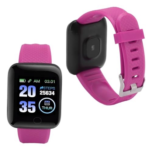 Annadue 116 Plus Smart Watch für Männer Frauen mit 1,3 -Zoll -TFT -Farbbildschirm, Fitness -Uhr mit Schrittzähler, Kalorien, Trainingsmodus, Anruferinnerung, Nachrichtenerinnerung, (Purple) von Annadue