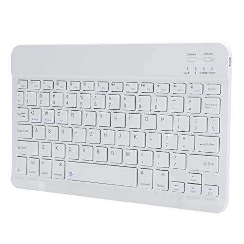 Annadue 13 Zoll Bluetooth 3.0 Tastatur mit 78 Tasten für Tablet Computer, Tragbare Weiße Ultradünne 150mA Tastatur, Verschleißfest und Langlebig. von Annadue
