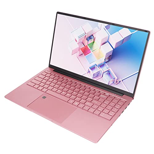 Annadue 15,6-Zoll-Laptop, 15,6-Zoll-Laptop mit Full-HD-IPS-Display, Pink, 16 GB RAM, 512 GB ROM, Quad-Core-Prozessor, Ultradünner Laptop mit Fingerabdruckleser, für Mädchen von Annadue