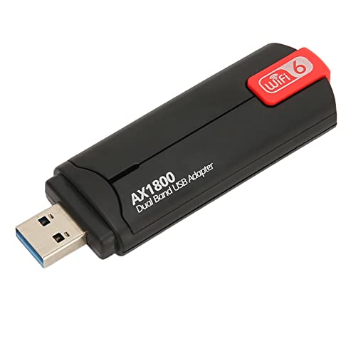 Annadue 1800 Mbit/s WiFi 6 USB WLAN Stick, AX1800 USB WLAN Adapter für Windows 11/10/8.1/8/7, Dualband 1201Mbit/s 5GHz + 573,5Mbit/s 2.4GHz, USB3.0 WLAN Empfänger für PC Laptop Desktop von Annadue
