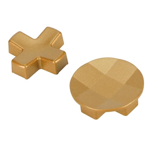 Annadue 2 Stück Metallische Silberne Magnetische Edelstahl-D-Pads, für Xbox One Elite (Modell 1698), für Xbox One Elite Series 2, Ersatzteile Richtungspad-Tasten-Kits (Gold) von Annadue