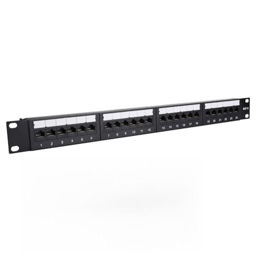 Annadue 24 Port Cat6 Patch Panel - Gold -Platted Rack Mount Network Kabel Organizer, Hochgeschwindigkeits -Gigabit -Ethernet -Panel mit 110 Routing Annadue 24 Port Cat6 Patch Panel - Gold -Platted Rack Mount Network Kabel Organizer, Hochgeschwindigkeits -Gigabit -Ethernet -Panel mit 110 Routing von Annadue