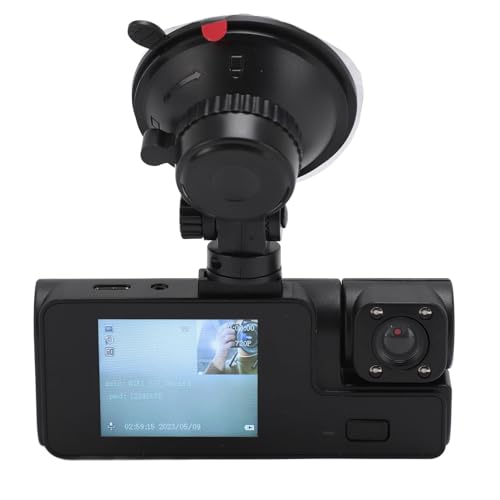 Annadue 3 Kanal Dashcam, Kabellose WiFi Auto Dashcam mit Bewegungserkennung, Infrarot Nachtsicht, G Sensor, 170°A+ HD Ultraweitwinkel, Integrierte Stereoanlage von Annadue