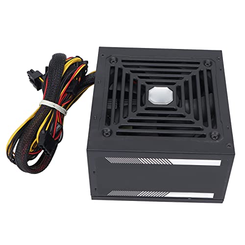 Annadue 300 W ATX-400-07 Desktop-PC-Netzteil mit 120 Mm Leisem Lüfter, Passiver PFC-Unterstützung, Backline, 6-poliger Grafikkartenschnittstelle, 8-poligem CPU-Netzteilsteckplatz von Annadue