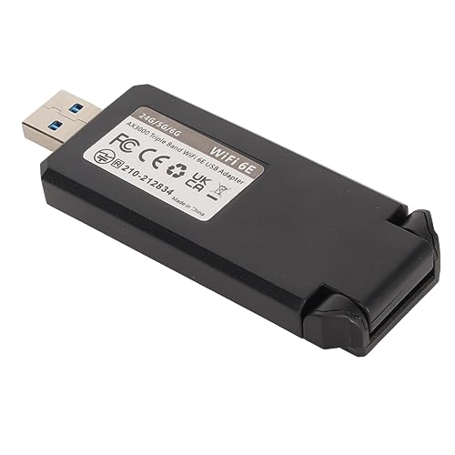 Annadue 3000 Mbit/s WiFi6E USB Netzwerkkartenadapter mit Triple Band, 2,4G/5G/6G Tri Band Netzwerkadapter für Windows 10 11, Plug and Play. von Annadue