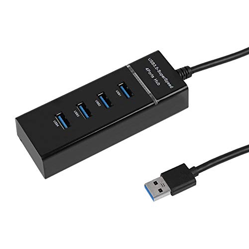 Annadue 4 Port USB Hub, Multiport USB3.0 HUB Ladedockstation 5 Gbit/s Lade Hub Adapter für Telefon/Tablet/PC/für Windows von Annadue