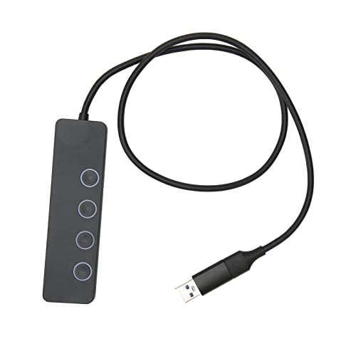 Annadue 4 in 1 USB C Hub für Tablet Mobiltelefone, 4 Port Typ C Splitter USB Extender mit Einzelnen Schaltern/LED Lichtanzeige, Plug and Play von Annadue