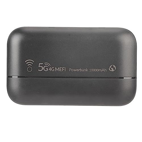 Annadue 4G LTE WLAN Router, 5G WLAN Hotspot Gerät 300 Mbit/s Mobiler Router mit SIM Kartensteckplatz, Integrierte 10000 mAh Powerbank, Kabelloser Netzwerk Router für Reisen, Auto, Outdoor von Annadue