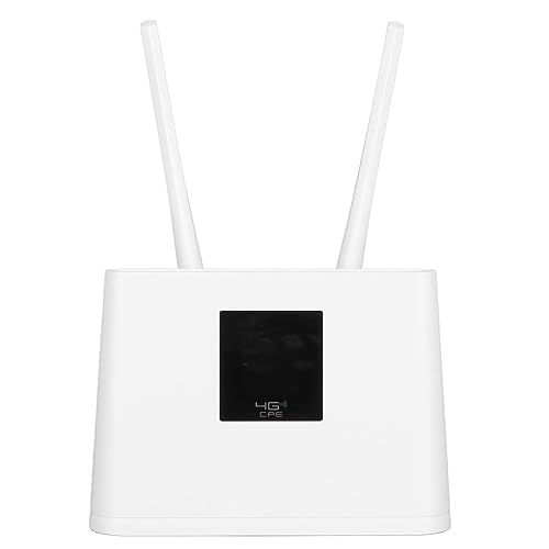 Annadue 4G WLAN Router, 150 Mbit/s, SIM Kartensteckplatz, 20 Geräte Unterstützt, LCD Display, Mobiler WLAN Hotspot für Europa, Asien, 100–240 V (EU-Stecker) von Annadue