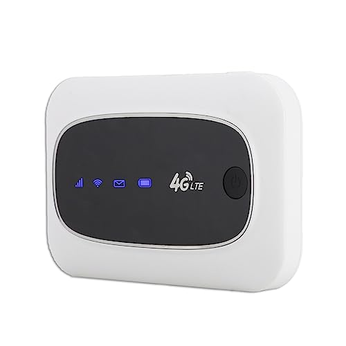 Annadue 4G WiFi Modem Wireless Mobile Router Tragbarer Hotspot für Globales Netzwerk, Unterstützt 10 Geräte, Lange Akkulaufzeit (Weiß) von Annadue