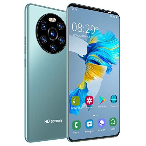 Annadue 5,45 Zoll HD Vollbild Mobiltelefon, 1 + 8 GB Dual-Card Dual-Standby Smartphone, High Definition Kamera, Gesichtserkennung und Smartphone zum Entsperren von Fingerabdrücken.(Grün) von Annadue