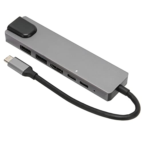Annadue 6 in 1 USB C Hub Typ C zu Multiport Adapter 4K 30HZ Adapter mit Ethernet, PD Ladeanschluss, 2 USB 3.0 und USB C Port Adapter von Annadue