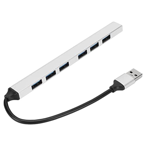 Annadue 7-Port-USB-Hubs, USB-Splitter aus Aluminiumlegierung, Erweiterbar auf 6 X USB 2.0, 1 X USB 3.0, 5,0 Gbit/s Datenübertragung, Unterstützt Mehrere USB-Geräte, von Annadue