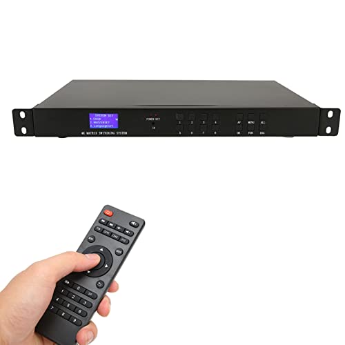 Annadue 8 X 8 HDMI Matrix Switch,8 In 8 Out HDMI Matrix Switcher Video Switcher Splitter HDCP Unterstützt IR Fernbedienung, RS-232 & LAN Steuerung, EDID Management(EU) von Annadue