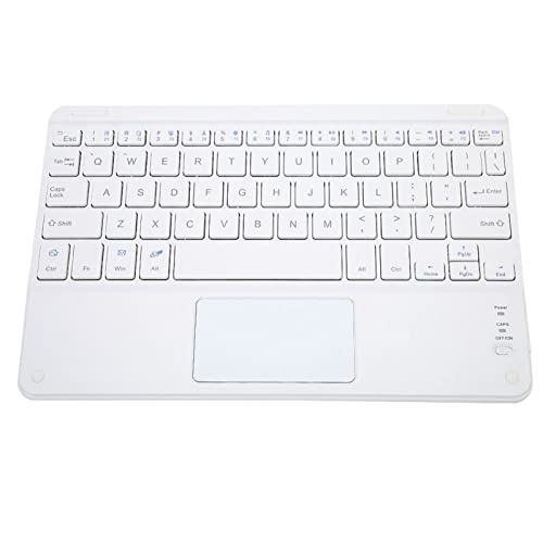 Annadue 9in Ultra Slim Aluminiumlegierung Bluthtooth Tastatur mit Touchpad Schere Feet Design Multifunktionale Tastatur mit Volltasten und FN Media Keys für für für IOS von Annadue