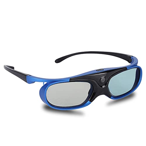Annadue Active Shutter RF 3D-Brille, DLP Link 3D-Aktivbrille Wiederaufladbar, RF 3D-Brille für 3D-DLP-Link-Projektor 3D-Projektor, 178 Grad Breiter Betrachtungswinkel von Annadue