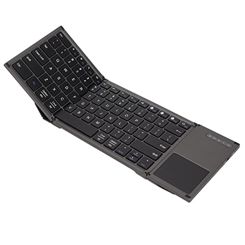 Annadue B066S Kabellose Faltbare Tastatur, 78 Tasten Ultradünne Wiederaufladbare Universal-Tastatur für, für OS X, für, mit Touchpad, für Smartphone Tablet Laptop von Annadue