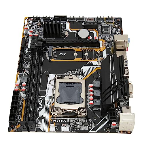 Annadue B85AL DDR3 Mainboard, Dual Channel 3 Phasen Netzteil, ATX Mainboard, PC Gaming Motherboard Unterstützung für LGA 1150 CPU, 32 GB/s M.2 Schnittstelle, Stabile Stromversorgung von Annadue