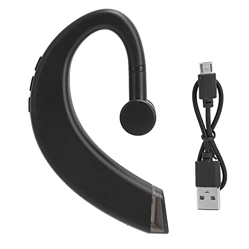 Annadue Bluetooth Headset, Einseitiger Ohrhörer, In-Ear Ohrhörer, Wireless Bluetooth Kopfhörer Ohrbügel, Zum Fahren, HiFi Klangqualität.(schwarz) von Annadue