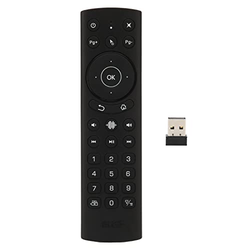 Annadue Bluetooth Sprachfernbedienung, G20S Pro BT Bluetooth/2.4G Wireless Fernbedienung mit Hintergrundbeleuchtung, Unterstützt Infrarot Lernen für Fernseher, Projektor, Computer Usw(Schwarz) von Annadue