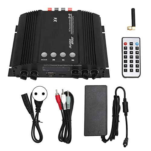Annadue Bluetooth Verstärker, LEPY X4 4 Kanal HiFi Stereoverstärker, Bluetooth 5.0/Koaxialeingang/Optischer Eingang/Hochbassanpassung/USB/TF Kartenwiedergabe Usw. 100–240 von Annadue