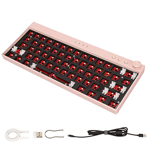 Annadue DIY 61 Tasten Mechanisches Tastatur Kit, RGB Hintergrundbeleuchtung, Hot Swap Schalter, Benutzerdefiniertes Gaming, ABS Gehäuse, für, für, für OS X. (Rosa) von Annadue