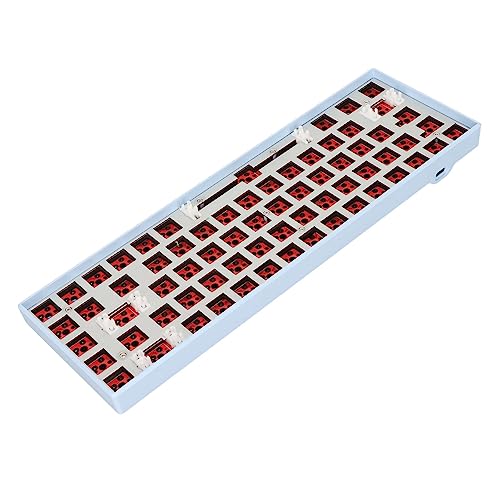 Annadue DIY Kit für Mechanische Tastatur mit 68 Tasten, RGB 5 V DC, Kabellos, 2,4 G, Typ C, Kabelgebunden, 3.0 5.0, Hot Swap Schalter, für IOS (Blau) von Annadue