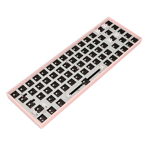 Annadue DIY Kit für Mechanische Tastatur mit 68 Tasten, RGB 5 V DC, Kabellos, 2,4 G, Typ C, Kabelgebunden, 3.0 5.0, Hot Swap Schalter, für IOS (Rosa) von Annadue