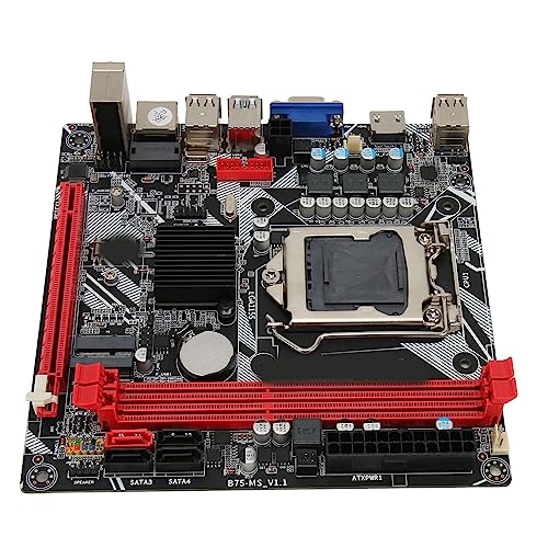 Annadue Desktop Computer Motherboard, B75-MS LGA 1155 Motherboard mit NVME M.2 + WiFi M.2 Schnittstelle USB3.0 SATA3.0, Unterstützt 2 X DDR3 Speicher, VGA HDMI Dual Ausgang von Annadue