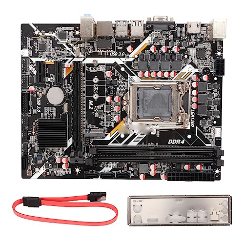 Annadue Desktop Computer Motherboard, Dual Channel DDR4 LGA1200 SATA3.0 M.2 NVME ATX PC Motherboards, Gigabit Netzwerkkarte, PCI E 16X Gen 3.0 Grafikkartensteckplatz, 7 Phasen Netzteil von Annadue