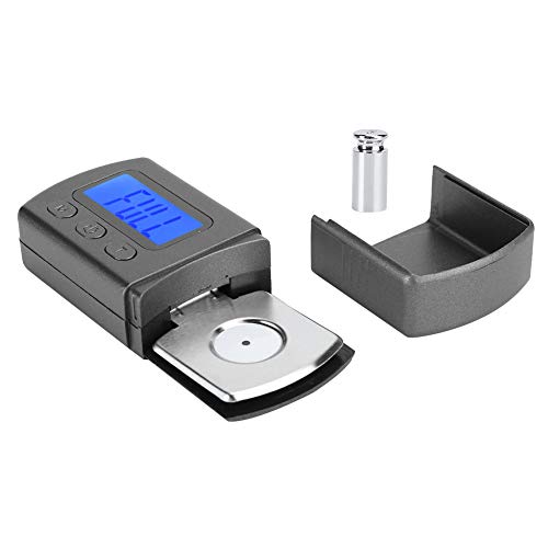 Annadue Digital Turntable Stylus Force Scale Messgerät, 0,01g Blaue LCD Hintergrundbeleuchtung, mit LCD Display mit Kalibrierungsgewicht für Tonarm Phono Kassette von Annadue