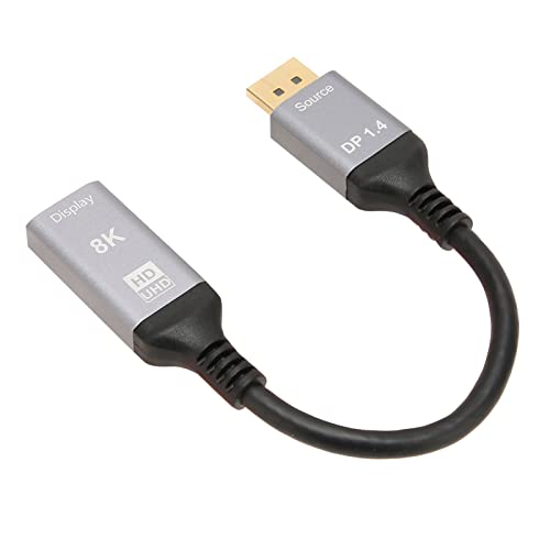 Annadue DisplayPort 1.4 auf HDMI 2.1 Kabel, DP Stecker auf HDMI Buchse Adapterkabel für Laptop/PC/TV/Projektor, Unterstützt 8K 60Hz/4K 120Hz/2K 144Hz, HDR und 3D von Annadue