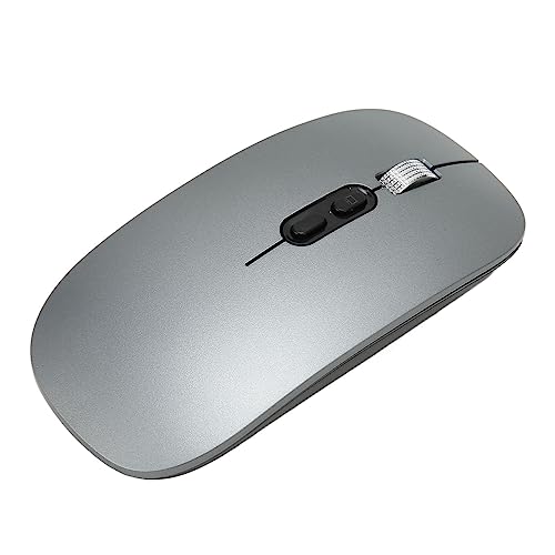 Annadue Drahtlose Maus, 2,4 G/Bluetooth 5.1 Dual Mode Schlanke Tragbare Computermäuse mit Empfänger Silent Mouse, Kompatibel mit Windows/für MAC OS/Android (Dunkelgrau) von Annadue