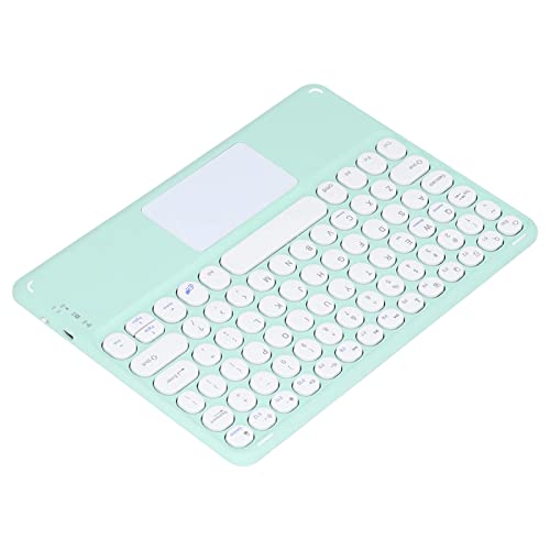 Annadue Drahtlose Tastatur mit Touchpad, Wiederaufladbare Bluetooth Tastatur mit Runder Kappe für Mobiltelefone, Laptops(Grün) von Annadue