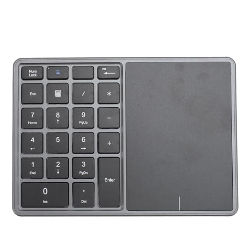 Annadue Drahtlose -Zifferntastatur, Touchpad, Tragbar und Kompakt, Lange Akkulaufzeit, für Laptop-PC-Desktop mit 4.2 2,4G-Konnektivität (dunkelgrau) von Annadue
