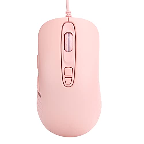 Ergonomische Kabelgebundene Maus, USB-Desktop-Maus, 6-Fach DPI-einstellbar (200-10000), 7 Tasten, Plug-and-Play-Gaming-Maus für Laptop-Computer PC-Tablet(Rosa) von Annadue