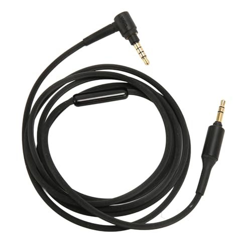 Annadue Ersatz WH-1000XM5 Aux-Kopfhörer Audio Kabel Kompatibel mit WH 1000 XM5 WH 1000 XM4 WH 1000 XM3 WH 1000 XM3 WH 1000 XM2 Kabellose Kopfhörer (1,5 M, Schwarz) (mit Mikrofon) von Annadue