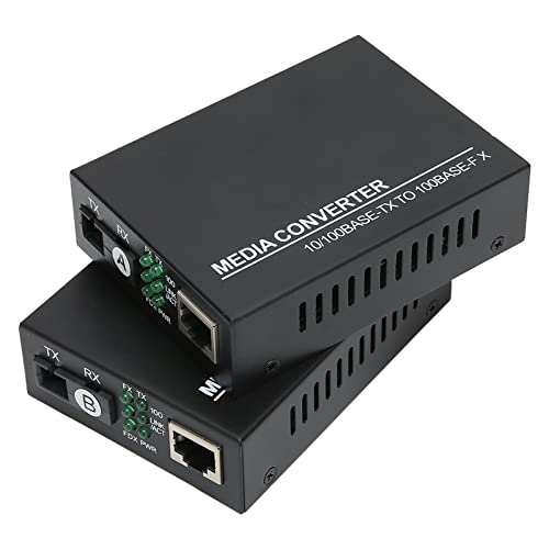 Annadue Ethernet-Glasfaser-Medienkonverter mit Integriertem Singlemode-SC-Transceiver, 10/100M RJ45 auf 100Base TX 100Base FX, Bis zu 25 Km, Entspricht IEEE 802.3, IEEE 802.3u von Annadue