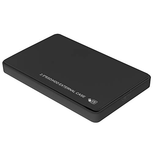 Annadue Festplattenbox für/SSD-Festplattenschnittstelle, Externes Festplattengehäuse, Tragbares ABS-Material für 2,5-Zoll-WINDOWS7 / XP/Vista-Festplatten (Schwarz) von Annadue