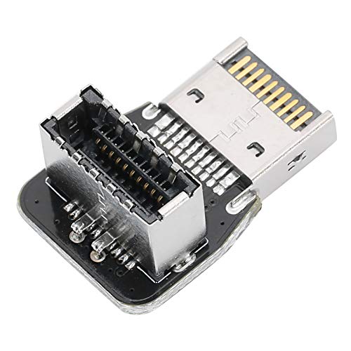Annadue Front Type-E Adapter, USB3.1 10G zu USB3.2 20G Konverter mit 90-Grad-Lenkbogenkopf und mehrschichtiger Leiterplatte, für Motherboard (PH74B) von Annadue