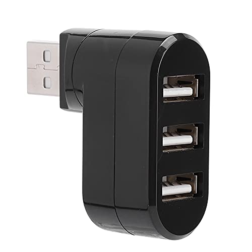 Annadue Für Dockingstationen, Schwarze USB-Splitter, USB 2.0-Hubs, Laptops Für Externe Festplatten (Schwarz) von Annadue