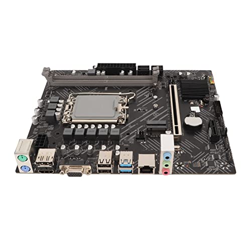 Annadue Für Intel H610 (LGA 1700) Mainboard mit 2X DDR4, PCIe 16X, M.2 Slot, 4xSATA3.0, WLAN, Bluetooth, USB 2.0, USB 3.0, DisplayPort, HDMI, VGA von Annadue