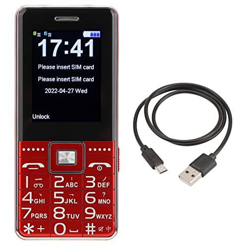 Annadue G600 2G Big Button Handy, Multifunktionales Senioren Handy ohne Sperre mit Lauter Lautstärke, 6800 MAh Große Kapazität, Dual SIM Telefon.(Rot) von Annadue