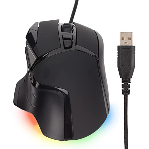 Annadue Gaming-Maus, Kabelgebundene Gaming-Maus mit RGB-Hintergrundbeleuchtung, 7200 DPI Einstellbar, PC-Gaming-Maus, Kabelgebundene Mechanische Maus, RGB-Gaming-Maus für PC Mac von Annadue